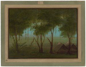 Ein Connibo-Dorf von George Catlin