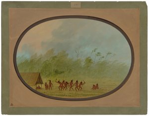 Ein Wigwam der Connibo von George Catlin