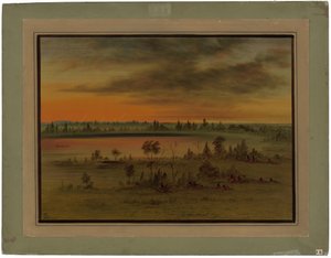 Eine Sioux-Kriegspartei von George Catlin