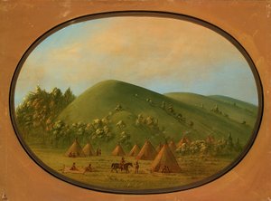 Ein kleines Cheyenne-Dorf von George Catlin