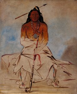 Ah-sháw-wah-róoks-te, Medizinpferd, ein Großer Pawnee-Krieger von George Catlin