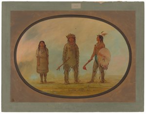 Athapasca-Häuptling, seine Frau und ein Krieger von George Catlin