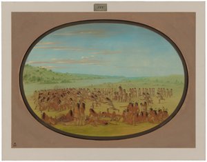 Ballspiel der Frauen - Sioux von George Catlin