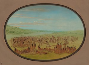 Ballspiel der Frauen - Sioux von George Catlin