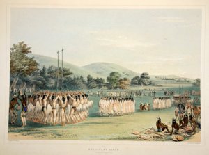 Ballspieler-Tanz, veröffentlicht 1845, Farblithographie