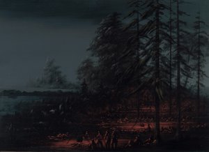 Biwak einer Sioux-Kriegspartei, 1861-1869 von George Catlin