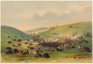 Büffeljagd, Umzingelung von George Catlin