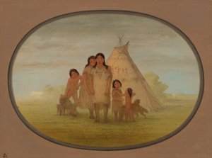 Kinder des Camanchee-Häuptlings und Wigwam, 1861-1869