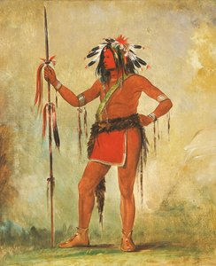 Cáh-be-múb-bee, Der überall sitzt, ein Tapferer von George Catlin