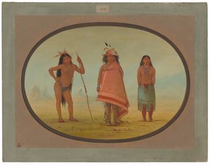 Cochimtee-Häuptling, seine Frau und ein Krieger von George Catlin
