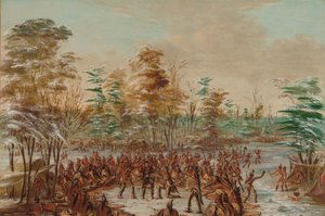 De Tonty bittet um Frieden im Irokesen-Dorf. 2. Januar 1680, 1847-1848