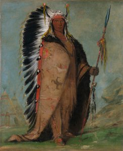 Ee-áh-sá-pa, Schwarzer Felsen, ein Häuptling der Two Kettle von George Catlin