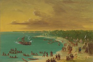 Erste Fahrt der Griffin auf dem Eriesee. 7. August 1679, 1847-1848