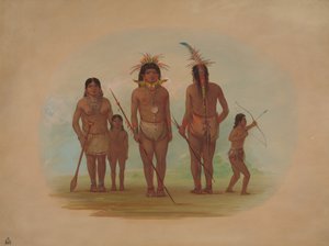 Fünf Iquito-Indianer, 1854-1869