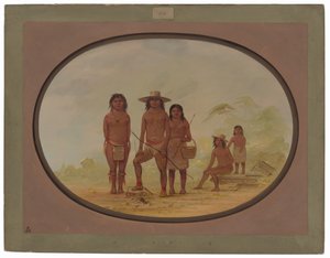 Fünf Maya-Indianer von George Catlin