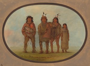 Vier Dogrib-Indianer