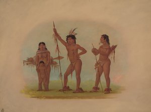 Vier Mura-Indianer, 1854-1869 von George Catlin