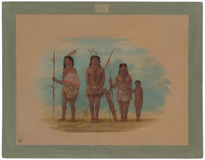Vier Xingu-Indianer von George Catlin