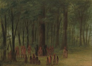 Beerdigung von Black Hawk - Saukie von George Catlin