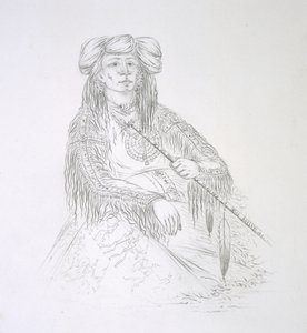 Ha-wan-je-tah (Das eine Horn) 1852 von George Catlin