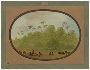 Rast, um eine Skizze anzufertigen von George Catlin