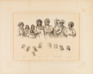 Indianer: 9 männliche und weibliche Torsos; 9 Köpfe, Profile--Nr. 28