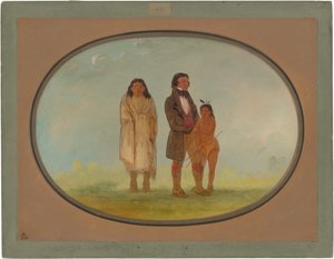 Kaskaskia-Häuptling, seine Mutter und sein Sohn