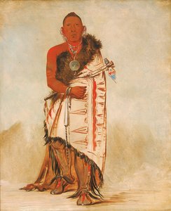 Ki-hó-go-waw-shú-shee, Tapferer Häuptling, Häuptling des Stammes von George Catlin