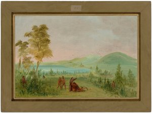 La Salle wird von Duhaut ermordet. 19. Mai 1686 von George Catlin
