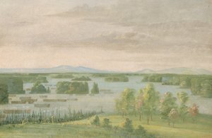 Schwanensee (Lac du Cygne), nahe dem Coteau des Prairies von George Catlin