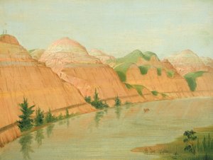 Prächtige Lehmklippen, 1800 Meilen oberhalb von St. Louis