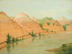 Prächtige Lehmklippen, 1800 Meilen oberhalb von St. Louis von George Catlin