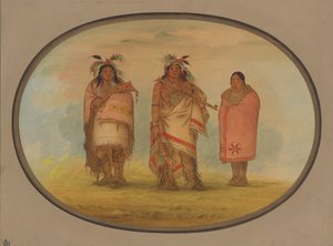Menomonie-Häuptling, seine Frau und Sohn