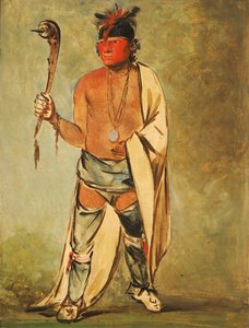 Naugh-háigh-hee-kaw, Der das Holz befeuchtet von George Catlin