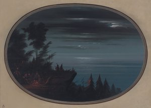 Nayas Dorf bei Nacht, 1855-1869 von George Catlin