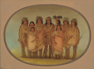 Neun Ojibbeway-Indianer in London, 1861-1869