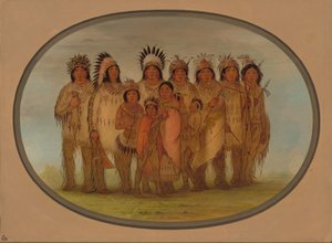 Ojibbeway-Indianer in Paris, 1861-1869 von George Catlin