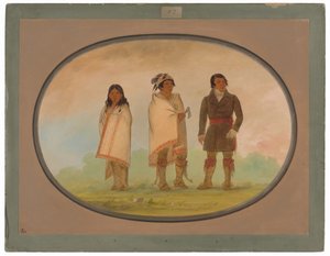 Oneida-Häuptling, seine Schwester und ein Missionar