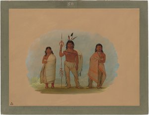 Ottawa-Häuptling, seine Frau und ein Krieger von George Catlin