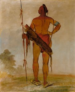 Pa-hú-sha, Weißes Haar, der Jüngere, ein Bandenhäuptling von George Catlin