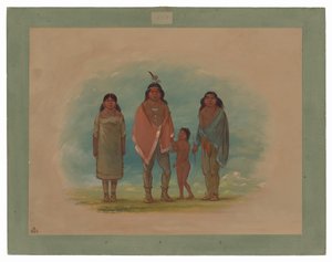 Patagon-Häuptling, sein Bruder und Tochter von George Catlin