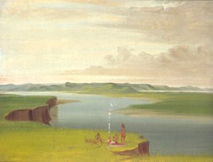 Prärieklippen bei Sonnenaufgang, nahe der Mündung des Yellowstone River von George Catlin