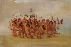 Skalp-Tanz, Mündung des Teton River von George Catlin