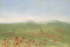 Scheinangriff, Mandan-Jungen von George Catlin