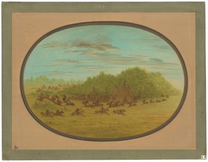 Scheinkampf der Camanchees von George Catlin