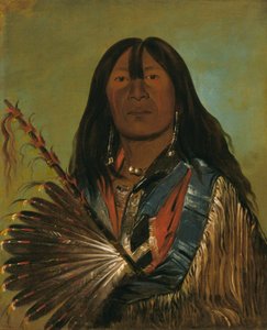 Shón-ka, Der Hund, Häuptling der Bad Arrow Points Band von George Catlin