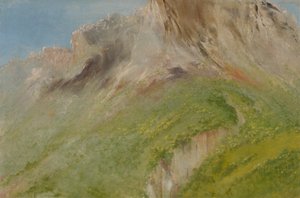 Ta-wa-que-nah, oder der Rocky Mountain, in der Nähe des Comanche-Dorfes von George Catlin