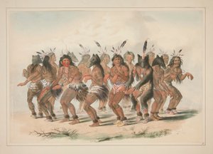 Der Bärentanz, Tafel 18 aus dem Nordamerikanischen Indianer-Portfolio