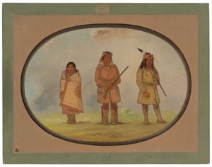 Drei Delaware-Indianer