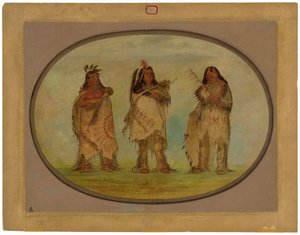 Drei angesehene Krieger des Sioux-Stammes